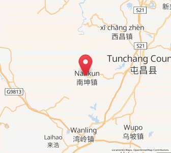 Map of Nankun, Hainan