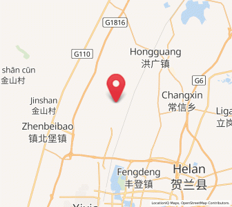 Map of Nanliang Nongchang, Ningxia Hui Autonomous Region