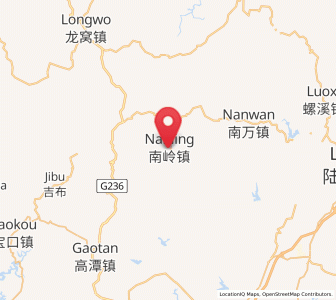 Map of Nanling, Guangdong