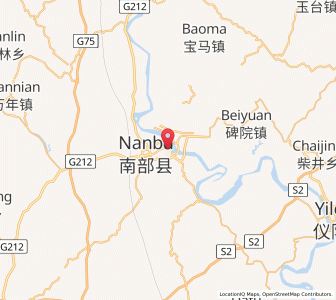 Map of Nanlong, Sichuan