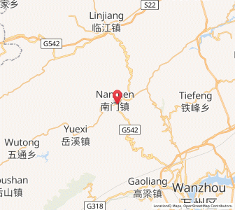 Map of Nanmen, Chongqing