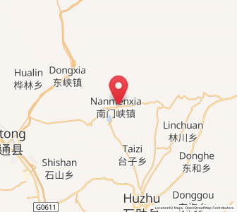 Map of Nanmenxia, Qinghai