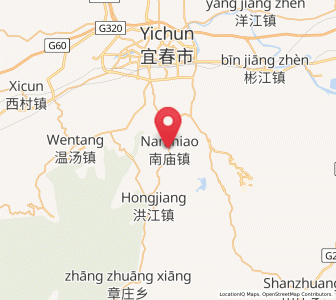 Map of Nanmiao, Jiangxi