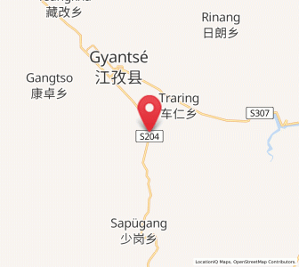 Map of Nanni, Tibet