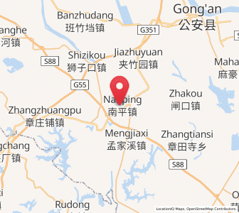 Map of Nanping, Hubei