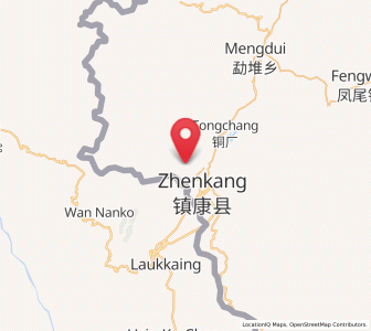 Map of Nansan, Yunnan