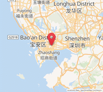Map of Nanshan, Guangdong