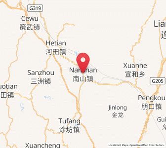Map of Nanshan, Fujian