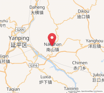 Map of Nanshan, Fujian