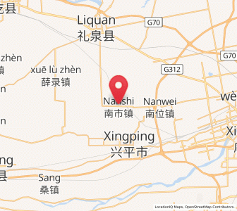 Map of Nanshi, Shaanxi