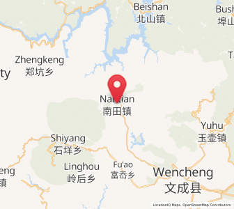Map of Nantian, Zhejiang
