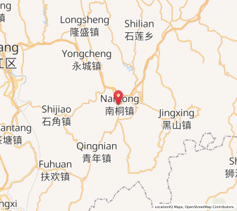 Map of Nantong, Chongqing
