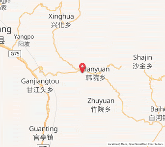 Map of Nanyang, Gansu