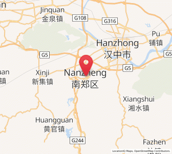 Map of Nanzheng Chengguanzhen, Shaanxi