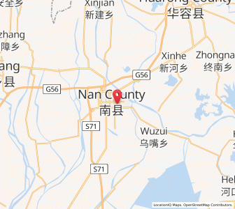 Map of Nanzhou, Hunan
