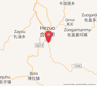 Map of Nawu, Gansu