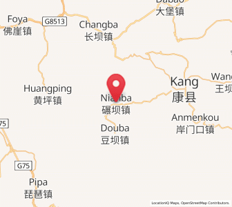 Map of Nianba, Gansu