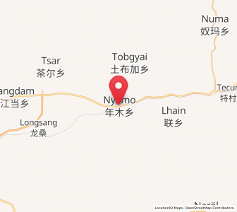 Map of Nianmu, Tibet