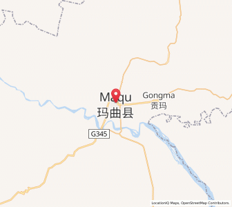 Map of Nima, Gansu