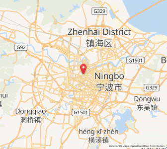 Map of Ningbo, Zhejiang