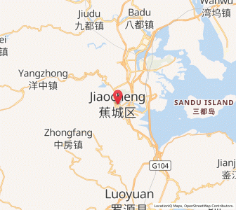 Map of Ningde, Fujian