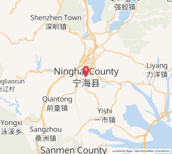 Map of Ninghai, Zhejiang