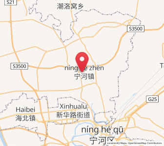 Map of Ninghe, Tianjin