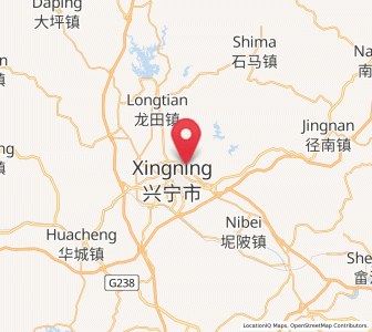 Map of Ningzhong, Guangdong