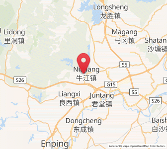 Map of Niujiang, Guangdong