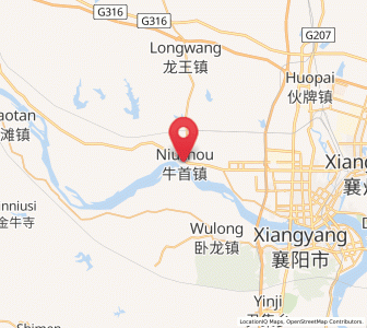 Map of Niushou, Hubei