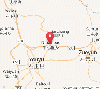 Map of Niuxinbao, Shanxi