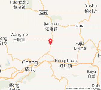 Map of Niyang, Gansu
