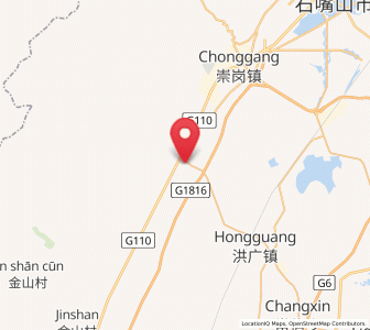 Map of Nuanquan, Ningxia Hui Autonomous Region