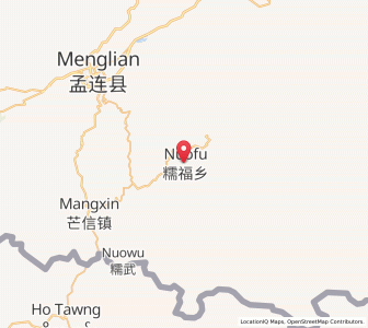 Map of Nuofu, Yunnan
