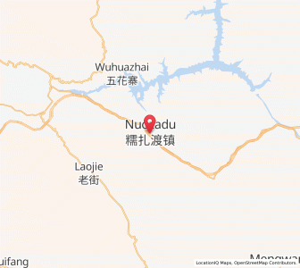 Map of Nuozhadu, Yunnan