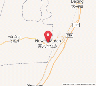 Map of Nuwen Muren, Heilongjiang