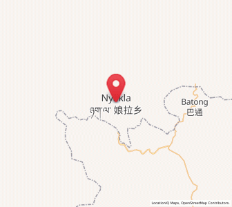 Map of Nyagla, Qinghai