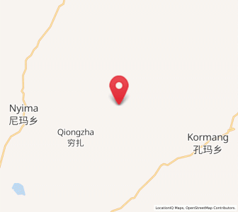 Map of Nyima, Tibet