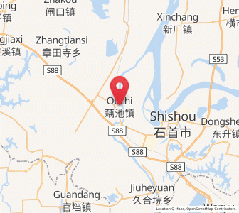 Map of Ouchi, Hubei