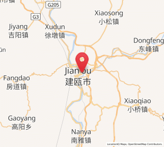 Map of Ouning, Fujian