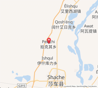 Map of Paikeqi, Xinjiang