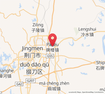 Map of Pailou, Hubei