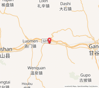 Map of Pan’an, Gansu