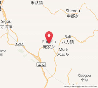 Map of Pangjia, Gansu