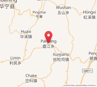 Map of Panjiang, Yunnan