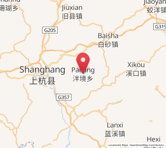 Map of Panjing, Fujian