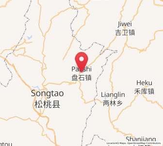 Map of Panshi, Guizhou