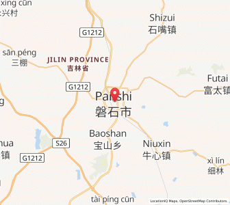 Map of Panshi, Jilin