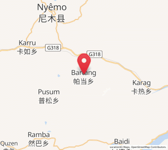 Map of Partang, Tibet