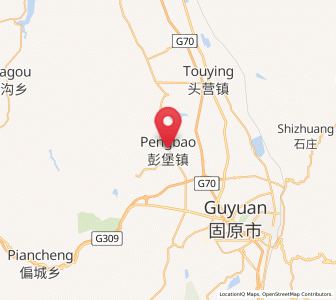 Map of Pengbao, Ningxia Hui Autonomous Region